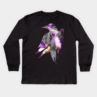 Raven's cloak black mark glitch Kids Long Sleeve T-Shirt